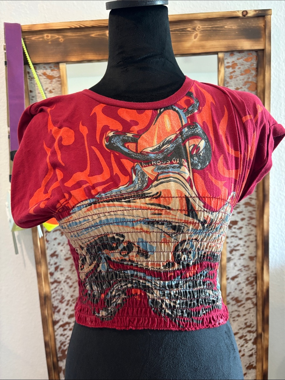 Urban Outfitters Smocked Waist Crop Top